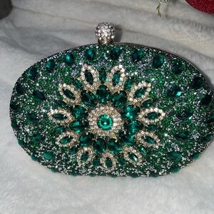 NEW RAMLA Faux Diamond Encrusted Clutch
